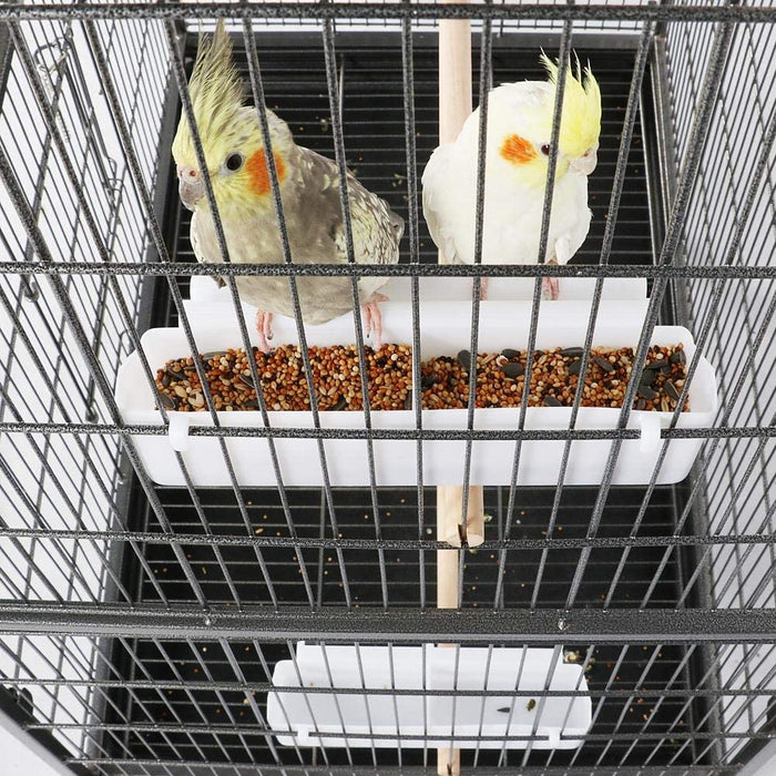 132cm Large Rolling Mobile Bird Cage Birdcage Finch Aviary Parrot Animals Playtop Stand Canary Finch