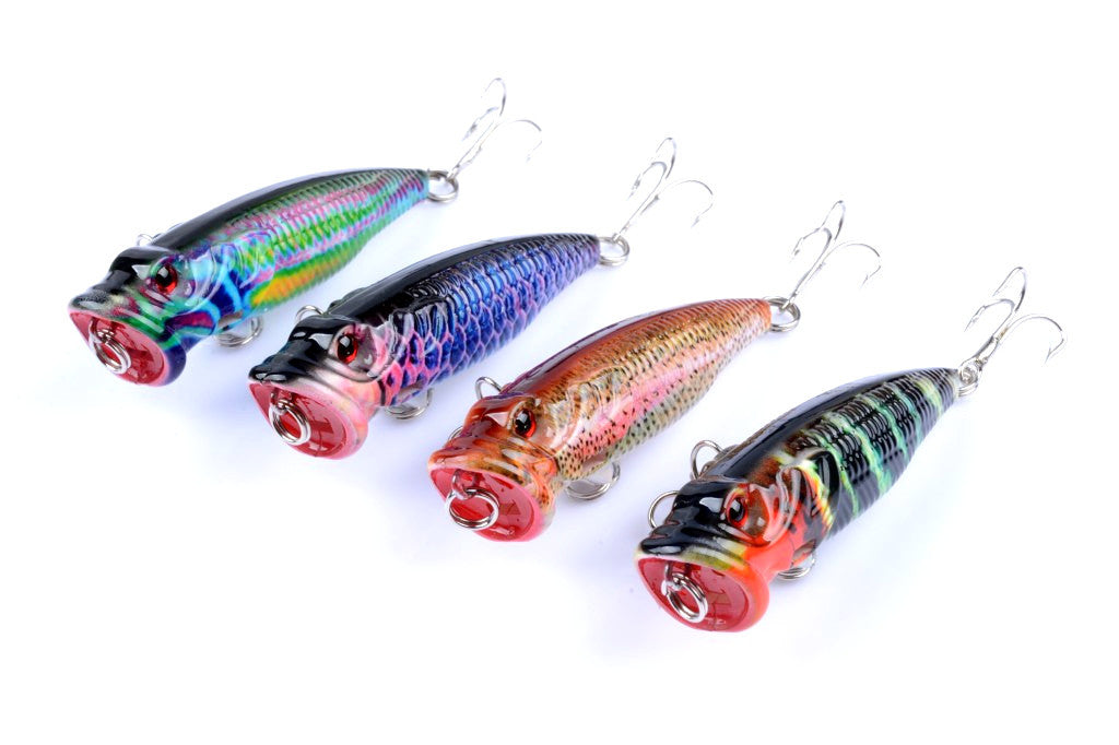 4X 6.5cm Popper Poppers Fishing Lure Lures Surface Tackle Fresh Saltwater