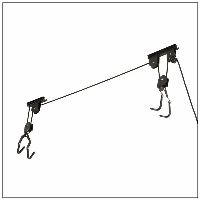 Kayak Bike Hoists Hanger Ladder Ceiling Mount 55 lb Capacity Hooks Pulleys