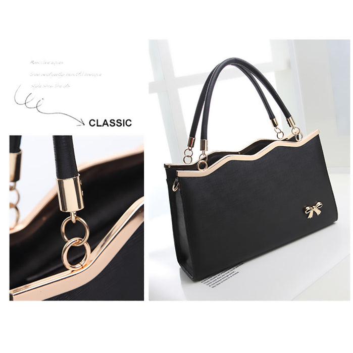 Unique Fashion Hand Bag black color, with the shoulder strap