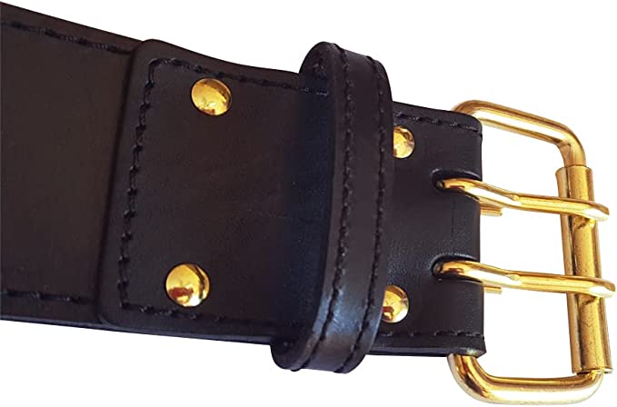 5.8 cm width genuine full grain heavy cowhide leather working belt with EVA padded 122 cm long