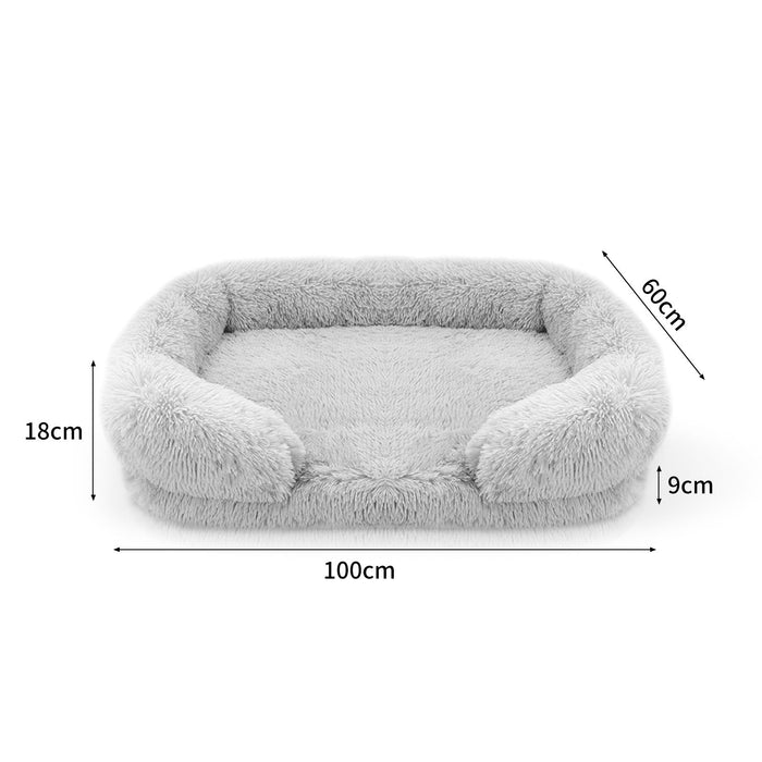 Dog Pet Warm Soft Plush Nest Comfy Kennel Sleeping Calming Bed Memory Foam XL