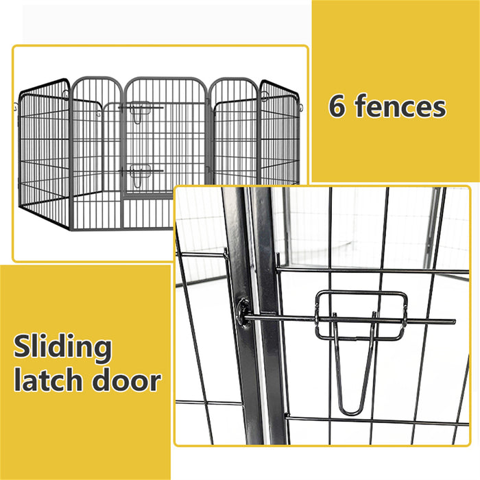 8 Panel Pet Dog Playpen Puppy Exercise Cage Enclosure Fence Foldable Play Pen L