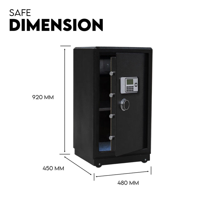 Electronic Digital Safe Box Fire Proof Safe Heavy Duty Key Lock Security 118L