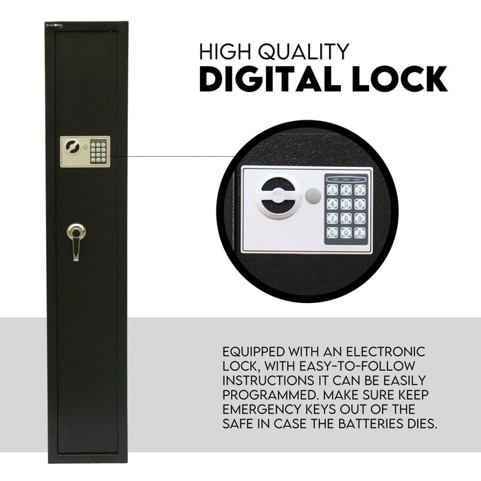 4 Rifle Gun Safe Iron Heavy Duty Firearm Security Digital Lockbox Premium