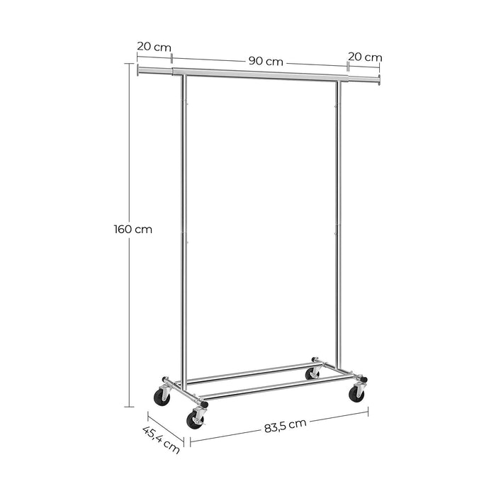 SONGMICS Clothes Rack on Wheels 90 kg Load Capacity