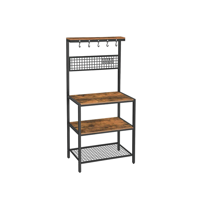 VASAGLE 3 Tier Kitchen Storage Shelves with 10 S-Hooks