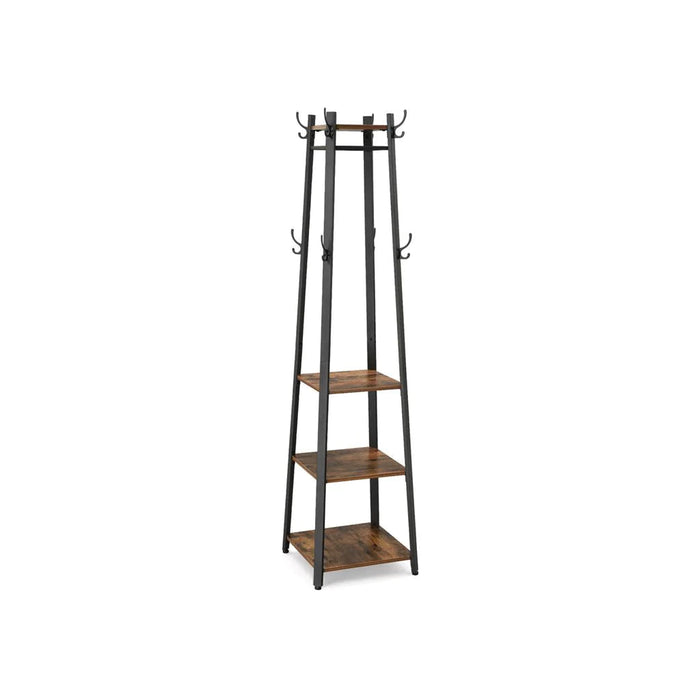 VASAGLE Coat Rack with 3 Shelves