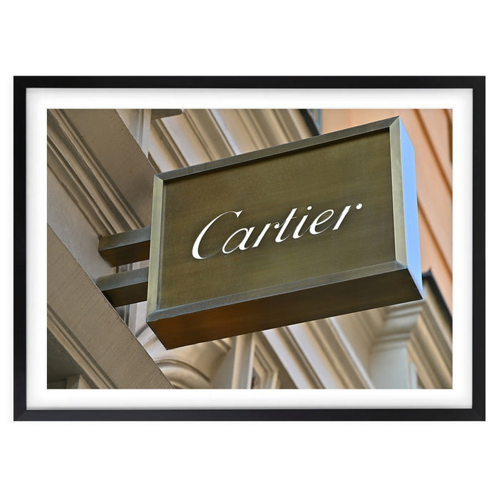 Wall Art's Cartier Sign Large 105cm x 81cm Framed A1 Art Print