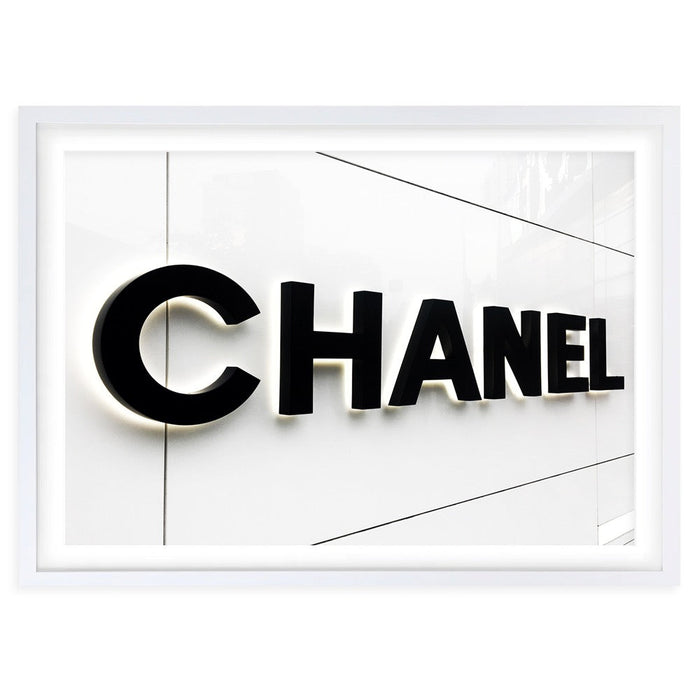 Wall Art's Chanel Sign Large 105cm x 81cm Framed A1 Art Print