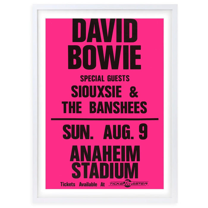 Wall Art's David Bowie - Anaheim Stadium - 1987 Large 105cm x 81cm Framed A1 Art Print