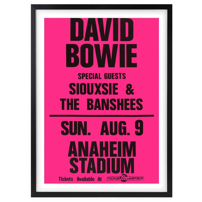 Wall Art's David Bowie - Anaheim Stadium - 1987 Large 105cm x 81cm Framed A1 Art Print