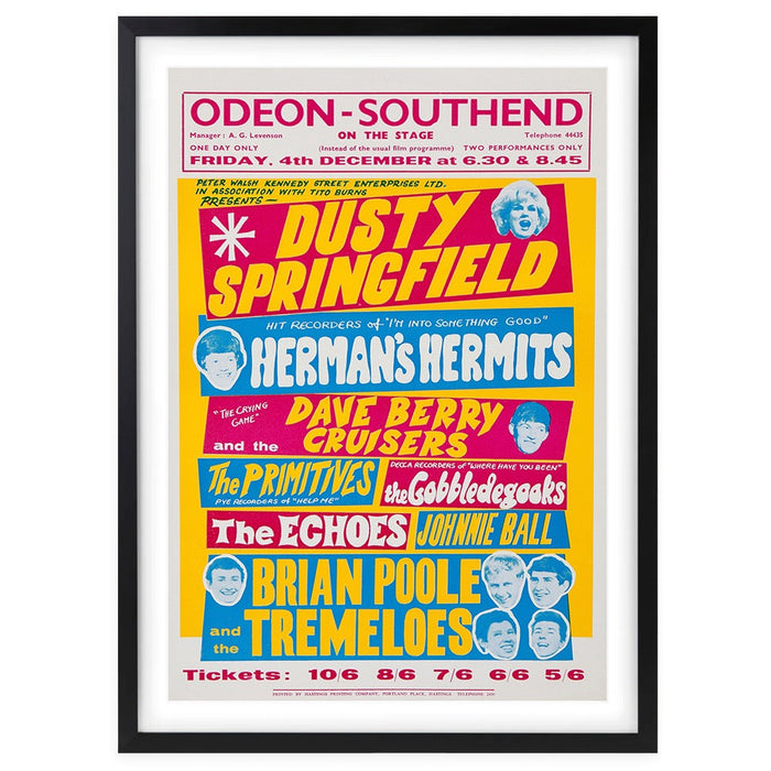 Wall Art's Dusty Springfield - Herman S Hermits Large 105cm x 81cm Framed A1 Art Print