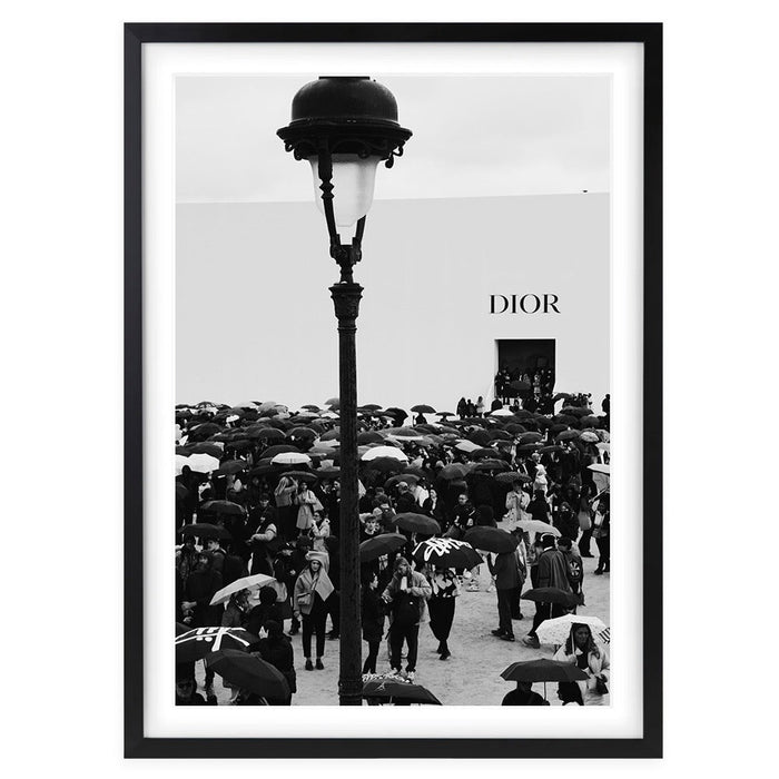 Wall Art's Dior Umbrellas Large 105cm x 81cm Framed A1 Art Print