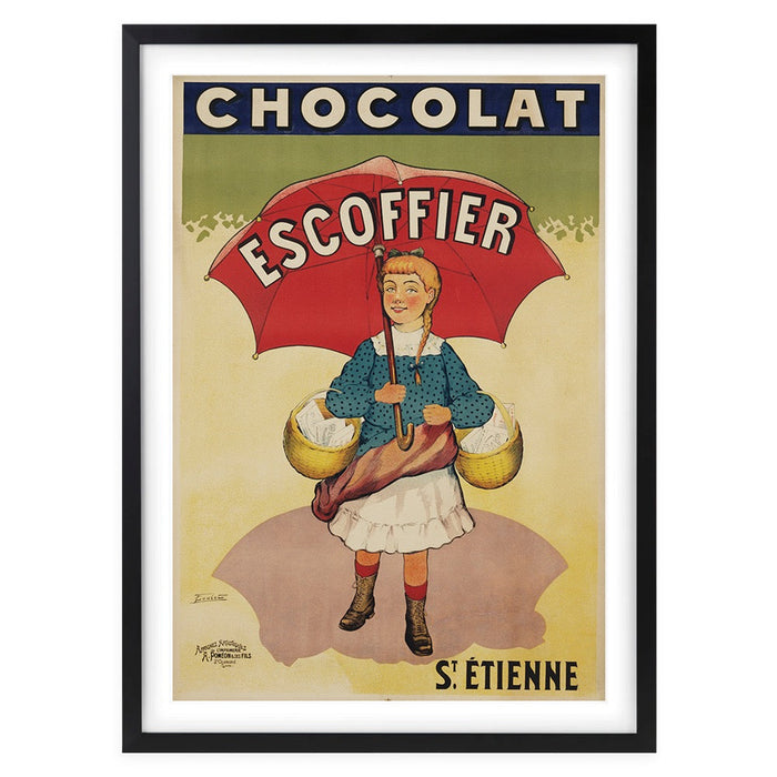 Wall Art's Escoffier Chocolat Large 105cm x 81cm Framed A1 Art Print