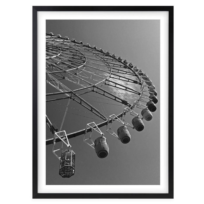 Wall Art's Ferris Wheel Large 105cm x 81cm Framed A1 Art Print