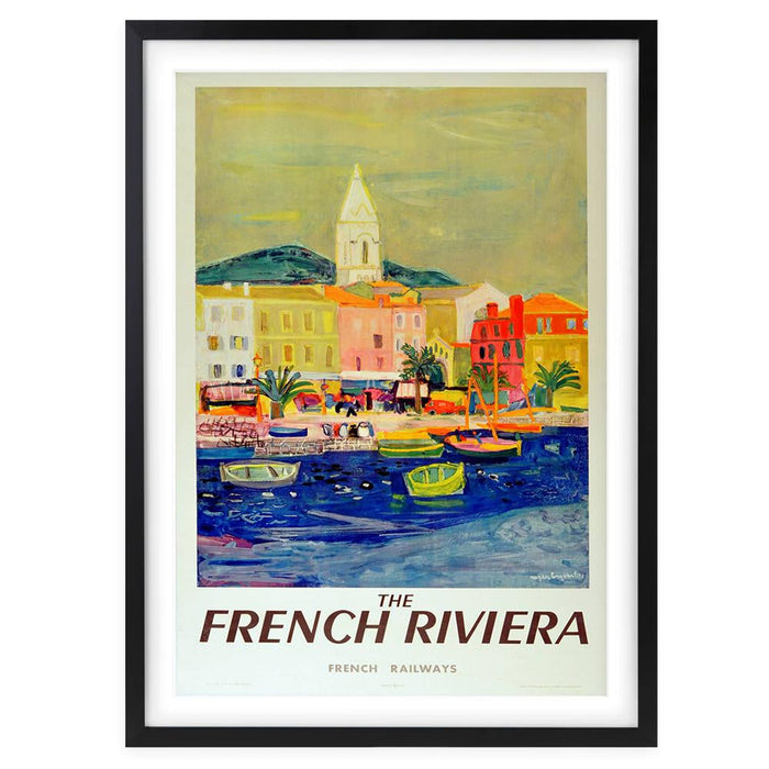 Wall Art's French Riviera Large 105cm x 81cm Framed A1 Art Print