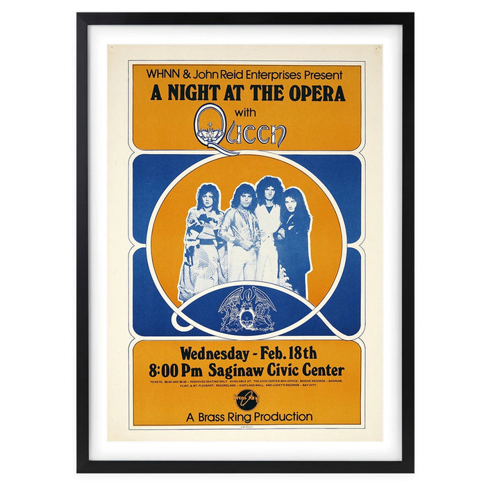 Wall Art's Queen - A Night At The Opera - 1976 Large 105cm x 81cm Framed A1 Art Print