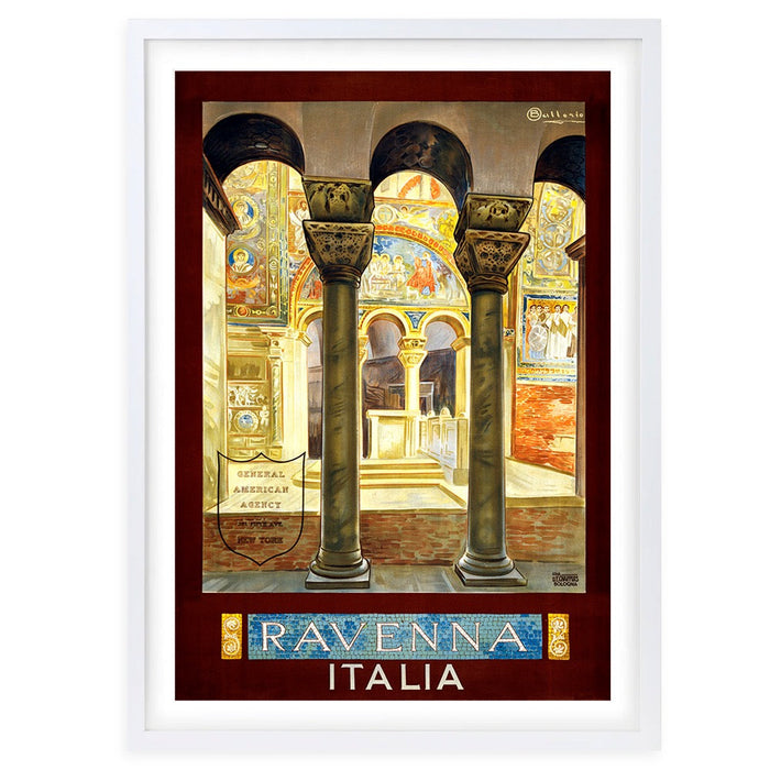 Wall Art's Ravenna Italia Large 105cm x 81cm Framed A1 Art Print