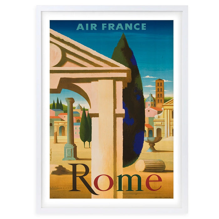 Wall Art's Roma Air France Large 105cm x 81cm Framed A1 Art Print