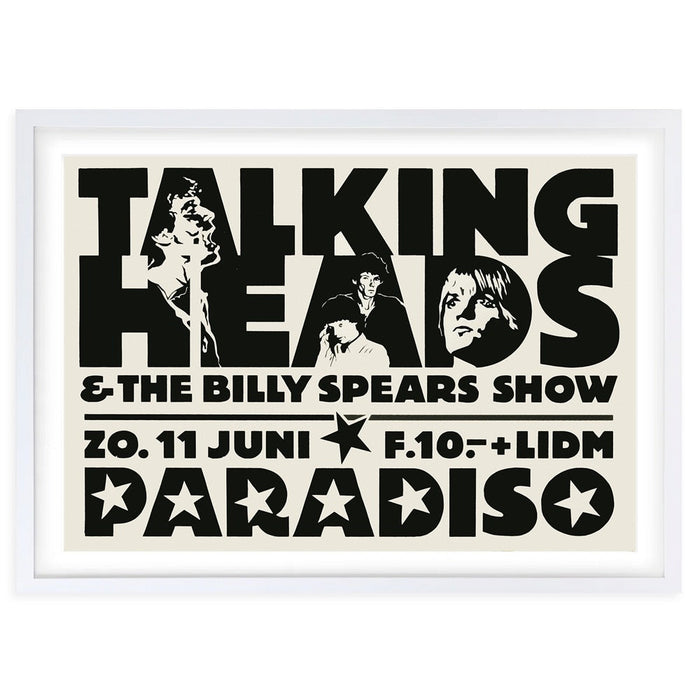 Wall Art's Talking Heads - Billy Spears - 1977 Large 105cm x 81cm Framed A1 Art Print