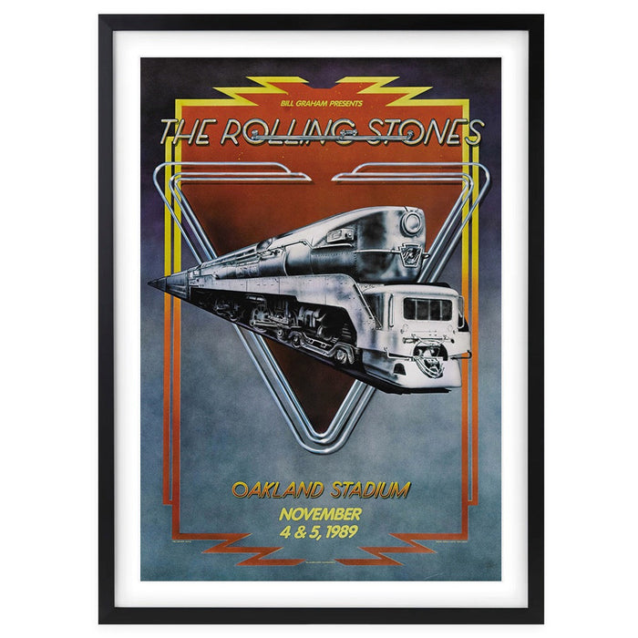 Wall Art's The Rolling Stones - Oakland Stadium - 1989 Large 105cm x 81cm Framed A1 Art Print