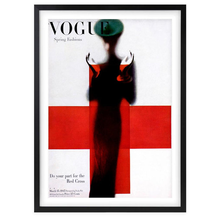 Wall Art's Vogue March 1945 Large 105cm x 81cm Framed A1 Art Print