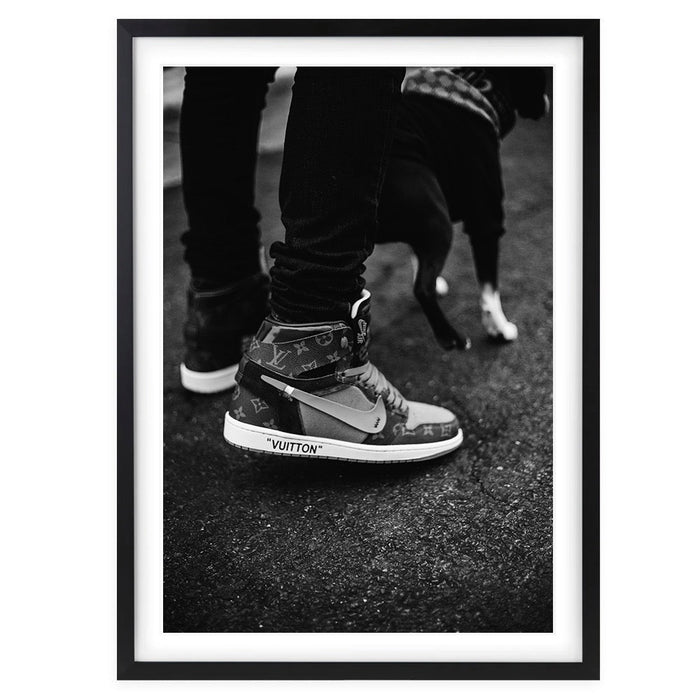 Wall Art's Vuitton Sneakers Large 105cm x 81cm Framed A1 Art Print