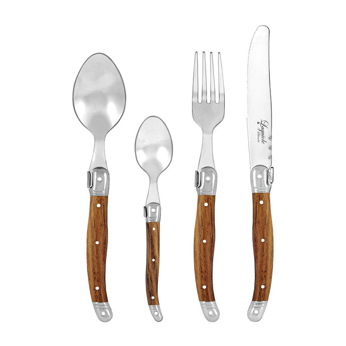 24p Cutlery Set Wooden x 4sets