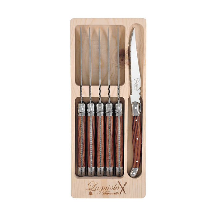 6p Steak Knife Wooden x 6sets