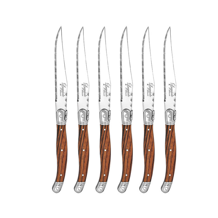 6p Steak Knife Wooden x 6sets