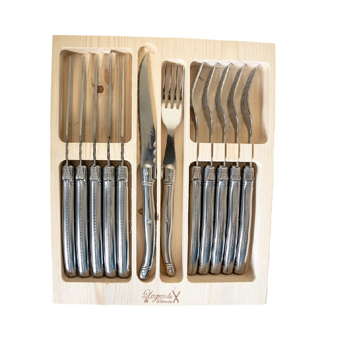 12p Steak Knife & Fork Set Stainless Steel x 6sets