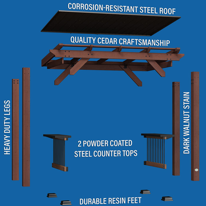 Backyard Discovery Saxony Grill/BBQ Electric Gazebo