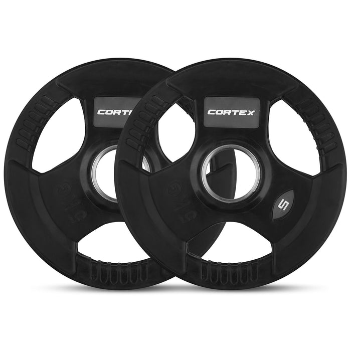 CORTEX 5kg Tri-Grip Olympic Plates 50mm (Pair)