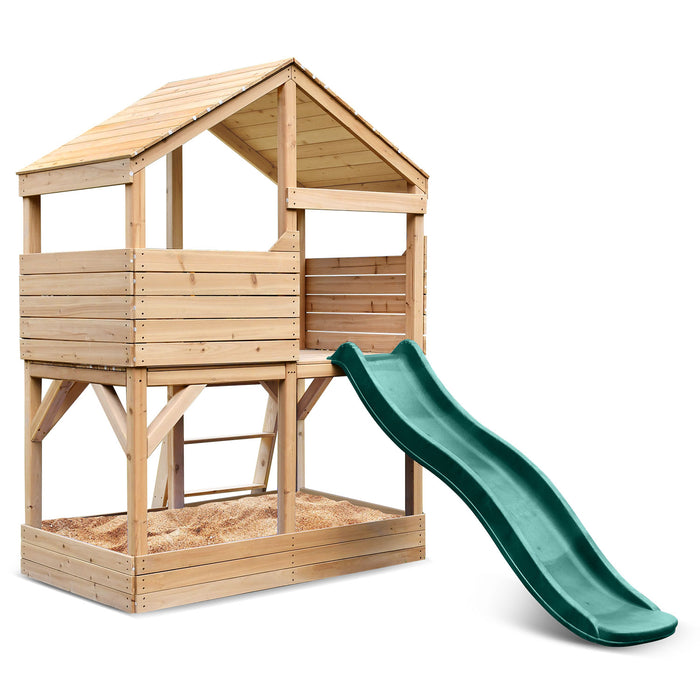 Lifespan Kids Bentley Cubby House with 1.8m Green Slide