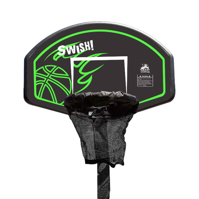 Lifespan Kids Swish Trampoline Basketball Ring with Metal Swing Set Adaptor