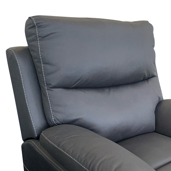 2R Finest Fabric Electric Recliner Feature Multi Positions Ultra Cushioned USB Outlets in Charcoal Colour