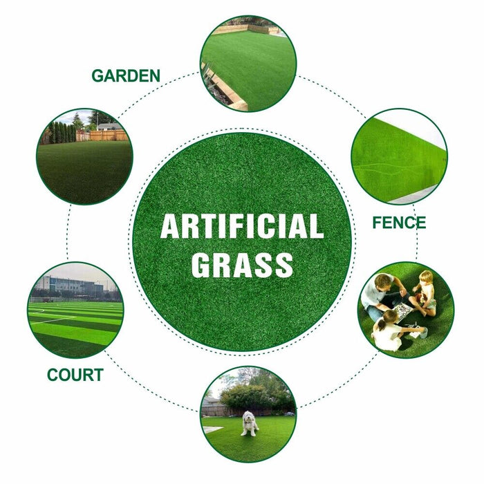 Artificial Grass Synthetic Fake Turf 20M Plastic Lawn New