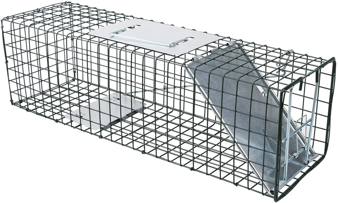 2 Size (small + large)Animal Trap Cage Humane Live Steel Catch Possum Fox Rat Cat Rabbit Bird