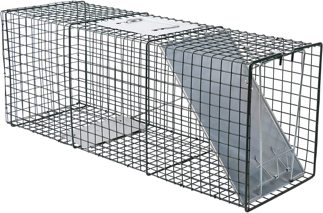 2 Size (small + large)Animal Trap Cage Humane Live Steel Catch Possum Fox Rat Cat Rabbit Bird