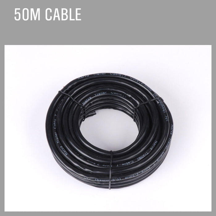 50M x 5 Core Wire Cable Trailer Cable Automotive Boat Caravan Truck Coil V90 PVC