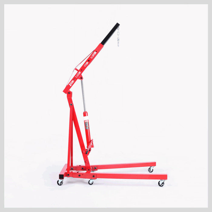 2-Ton Hydraulic Engine Crane Foldable Hoist Stand for Mobile Garage Lifting- Workshop Essential