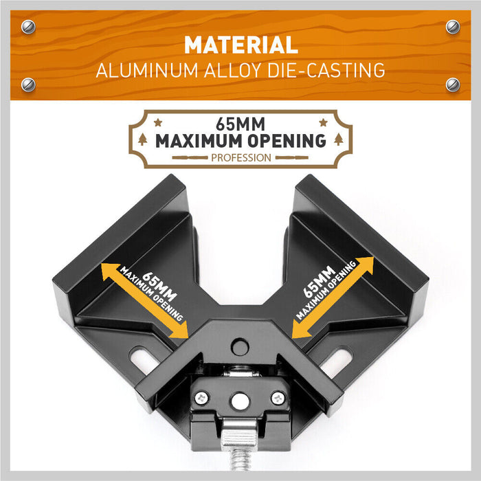 2x 90° Quick Right Angle Clamps Corner Clamps Vise Wood-working Welding Holder