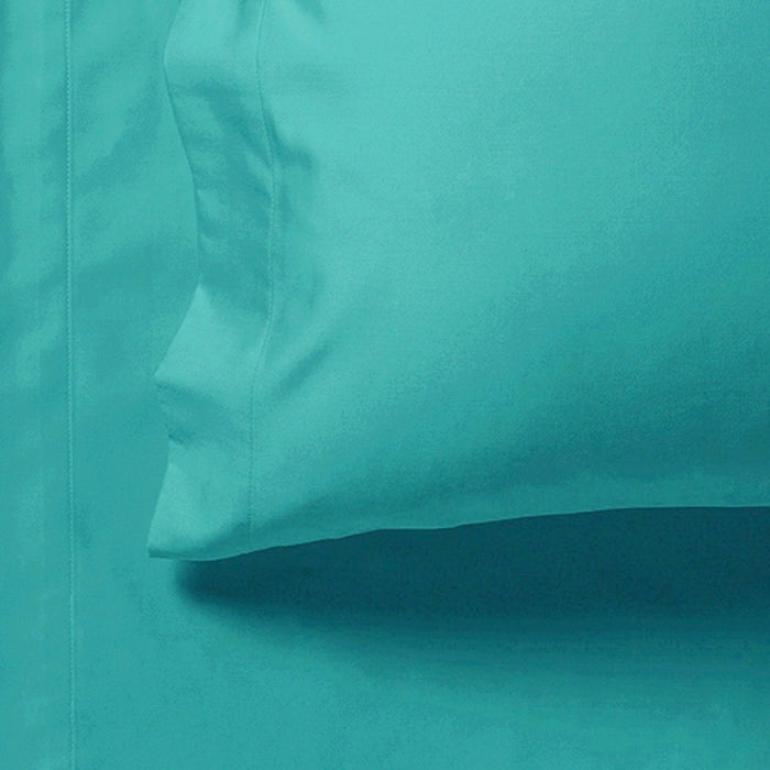 1000TC Ultra Soft Fitted Sheet & Pillowcase Set - King Single Size Bed - Teal