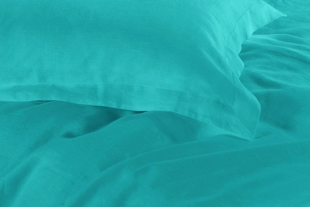 1000TC Tailored King Single Size Teal Duvet Doona Quilt Cover Set