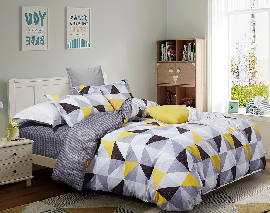 Geometric Double Size Duvet Doona Quilt Cover Set