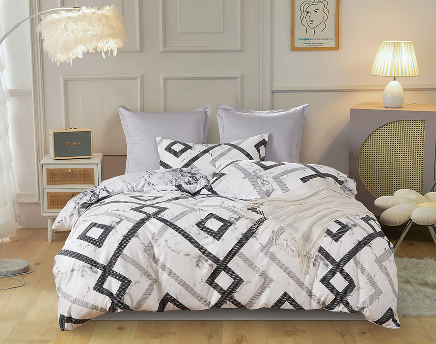 Ashwin King Size Quilt Doona Duvet Cover Set