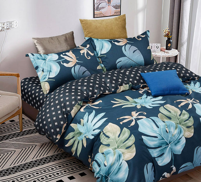 Leaves Super King Size Quilt/Doona/Duvet Cover Set