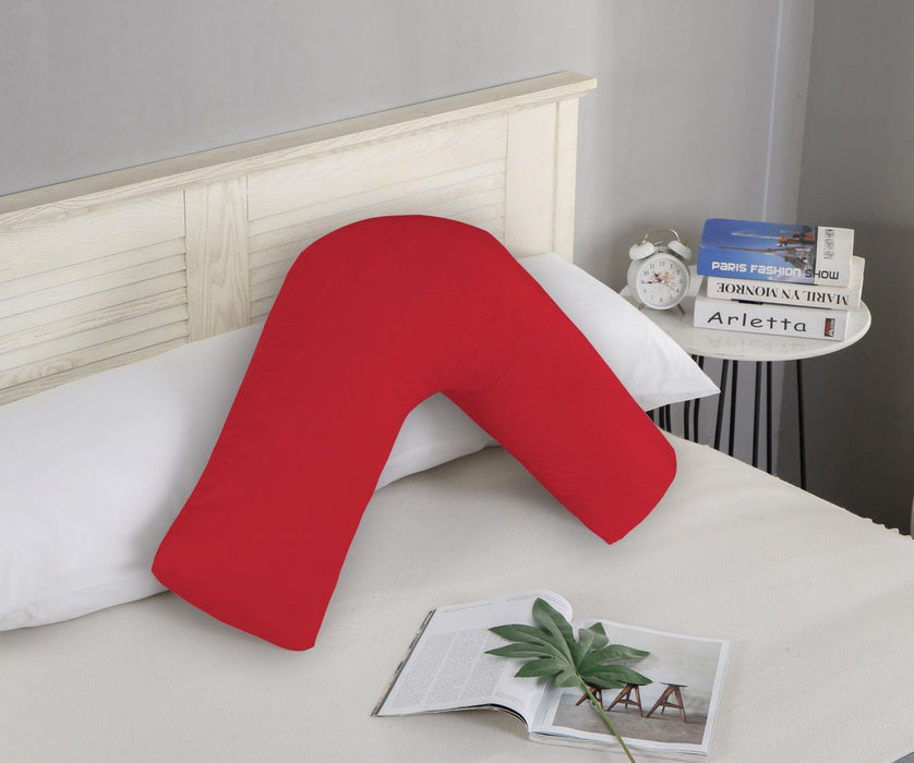 1000TC Premium Ultra Soft V SHAPE Pillowcase - Red