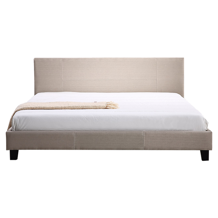 King Linen Fabric Bed Frame Beige